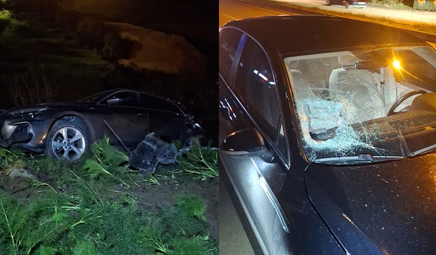 İlk kazadan kurtuldu, tekrar döndüğü yerde bu sefer araba çarptı