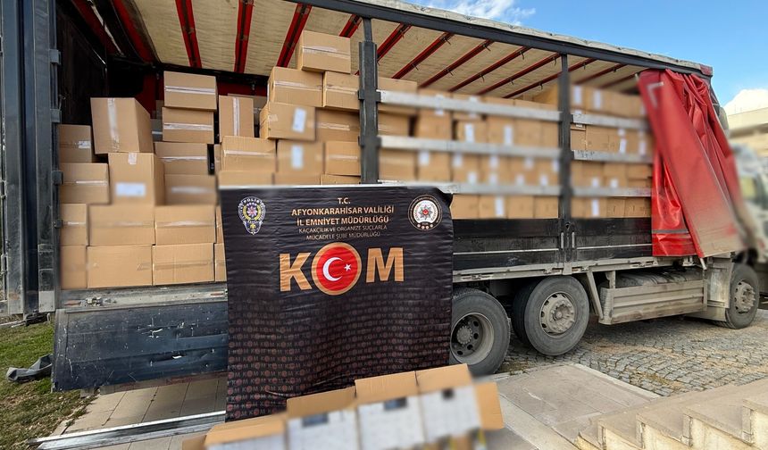 Polis 6 milyon 500 bin adet makaron ele geçirdi