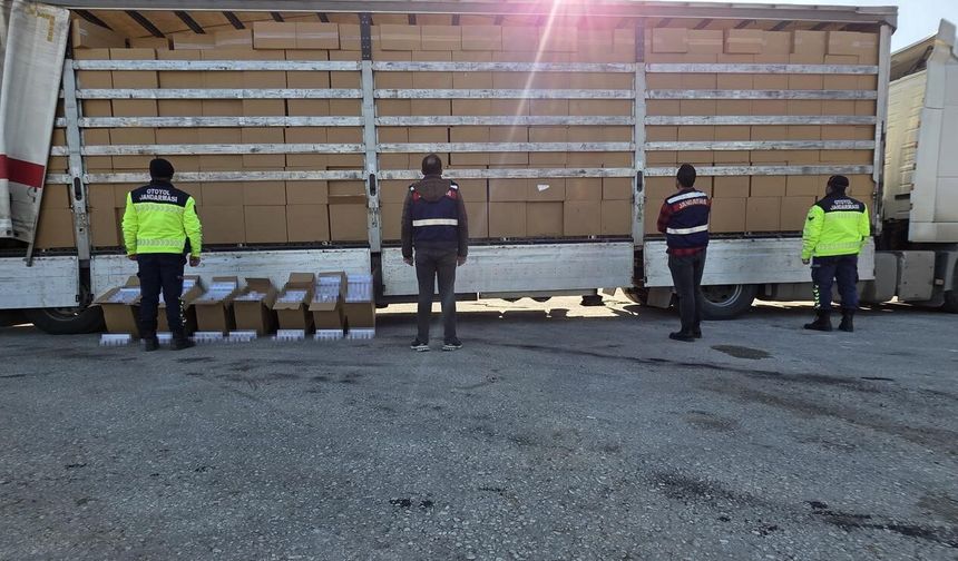 35 milyon lira değerinde kaçak sigara ele geçirildi