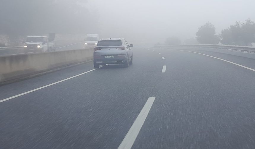 Aydın’a sis çöktü, sürücülere uyarı
