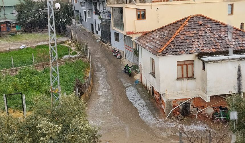 Aydın’da dolu yağışı etkili oldu