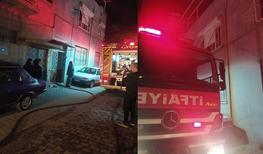 Söke’de mutfakta yangın çıktı