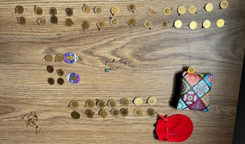 750 bin liralık altın bulundu