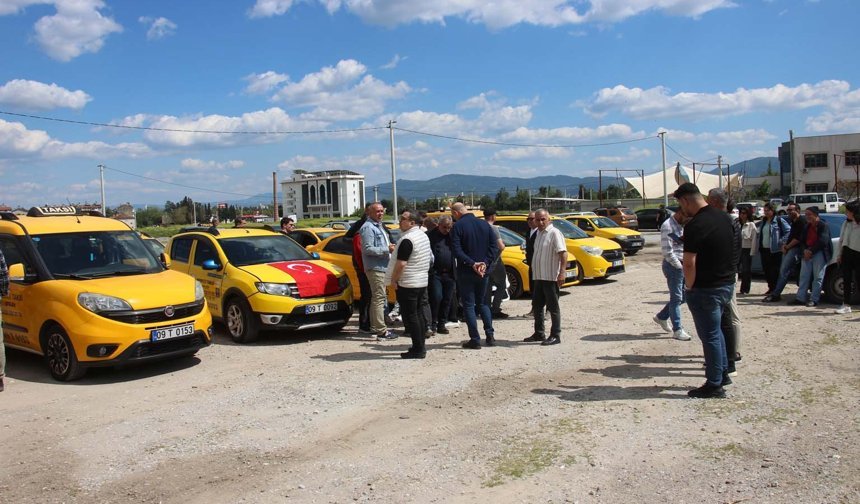 Aydın’da taksiciler kontak kapattı