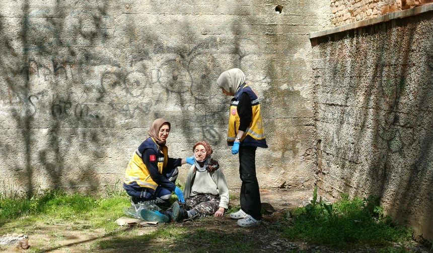 Aydın’da ot toplayan 80 yaşındaki kadın 5 metreden düştü