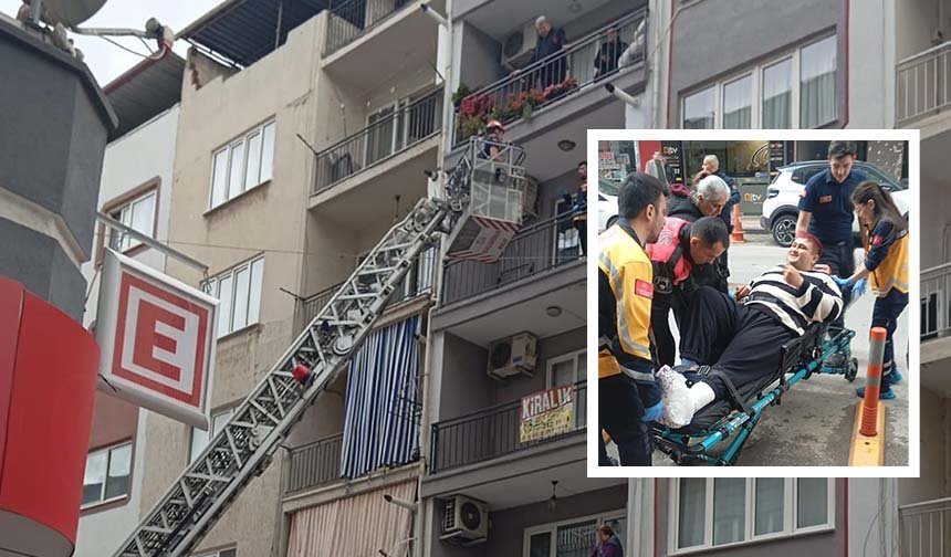 Aydın’da yaşandı.. Merdivene binmekten korkunca kırık ayakla 4 kat indi
