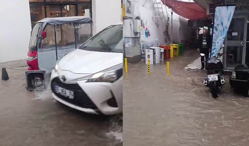 İzmir'de sokaklar sular altında kaldı
