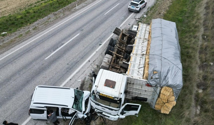 Kamyon ve tanker kazaya karıştı