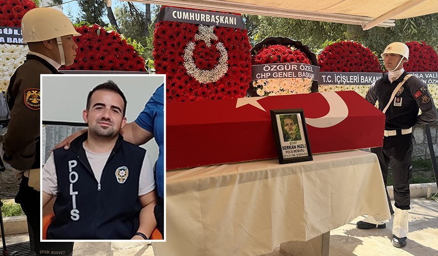 Şehit polisin cenazesinde gözyaşları sel oldu