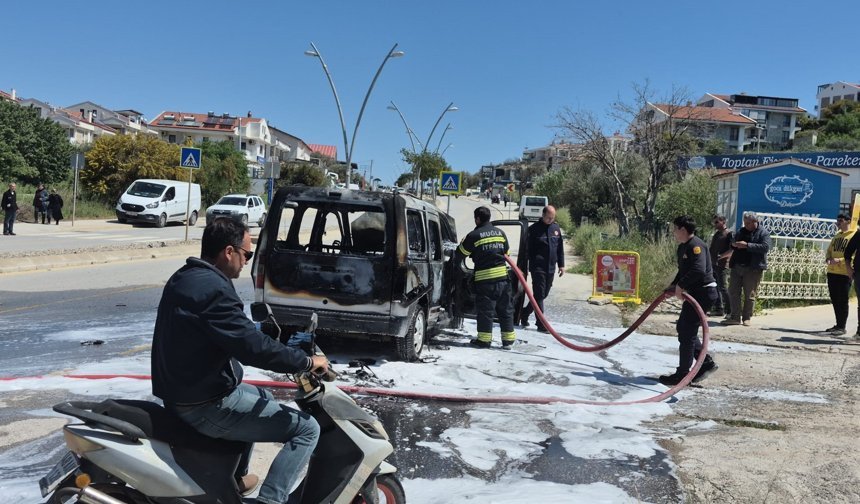 Ticari araç küle döndü