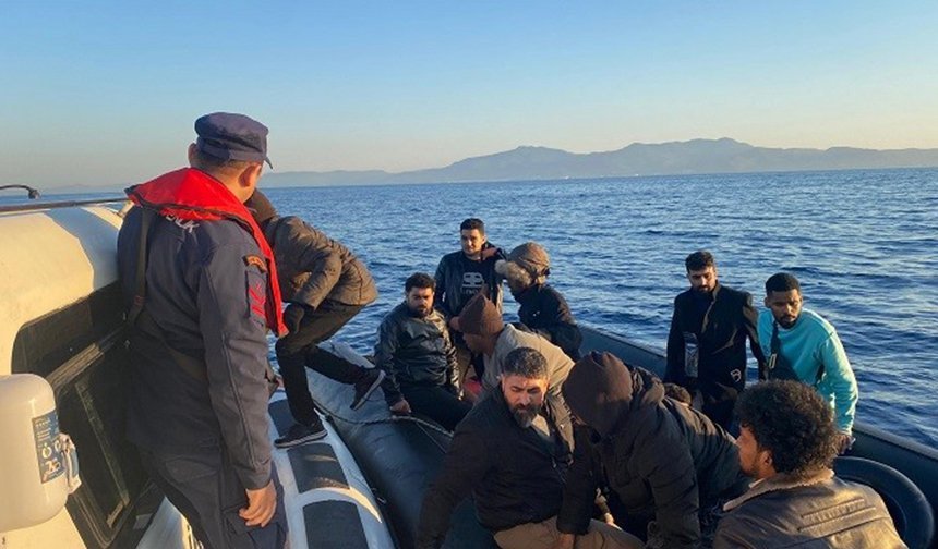 Aydın’da 18 düzensiz göçmen kurtarıldı