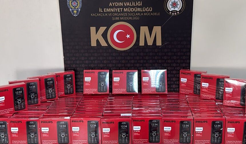 Aydın'da kaçak telefon operasyonu: 100 cihaza el konuldu