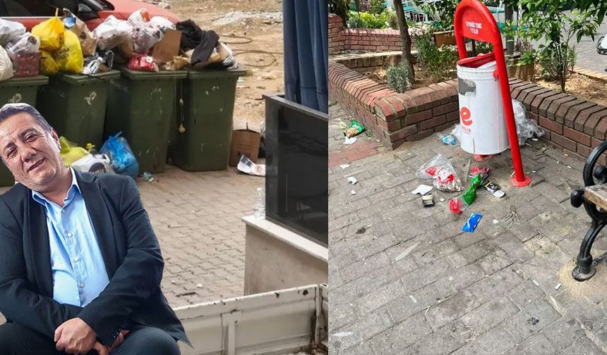 Efeler çöp içinde, CHP’li Yetişkin çay dağıtıyor