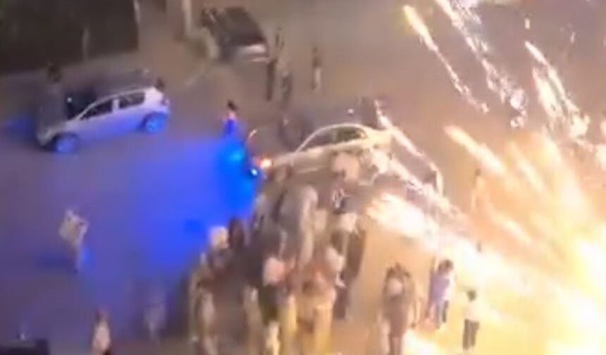 Nişanda havai fişek misafirlerin üzerine patladı