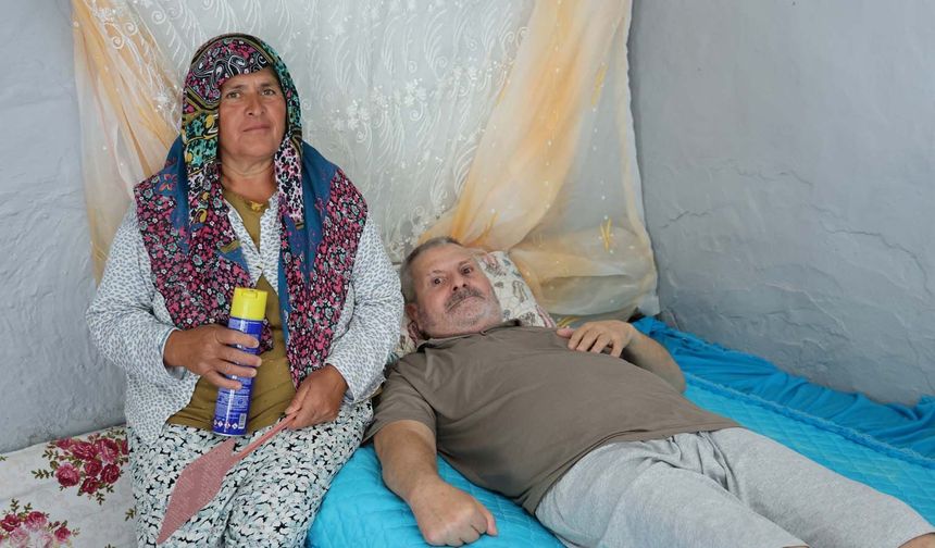 Aydın’da CHP’li belediyenin eziyeti.. Felçli eşinin başında sinek nöbeti tutuyor