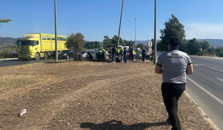 Aydın’da otomobil aydınlatma direğine çarptı