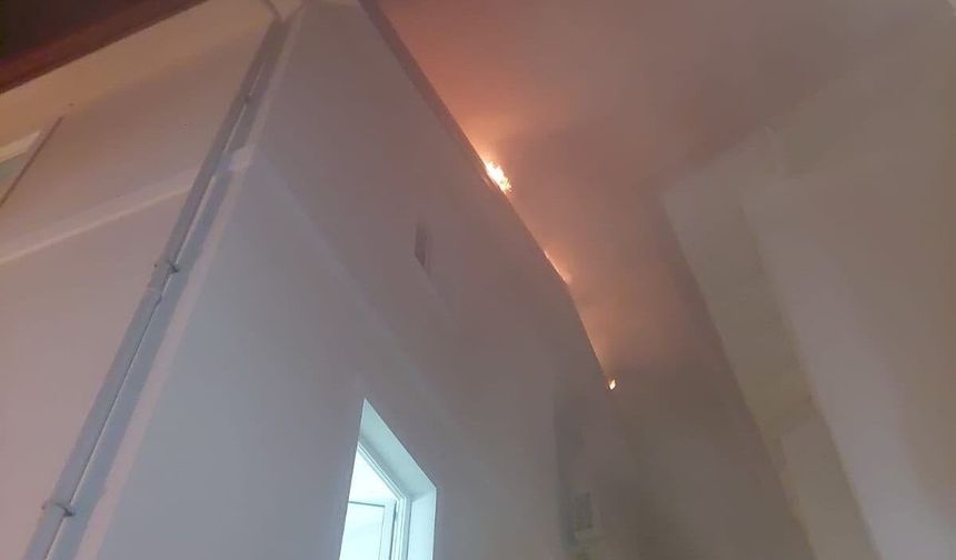 Villada yangın çıktı