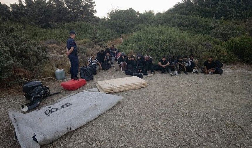 16 düzensiz göçmen yakalandı