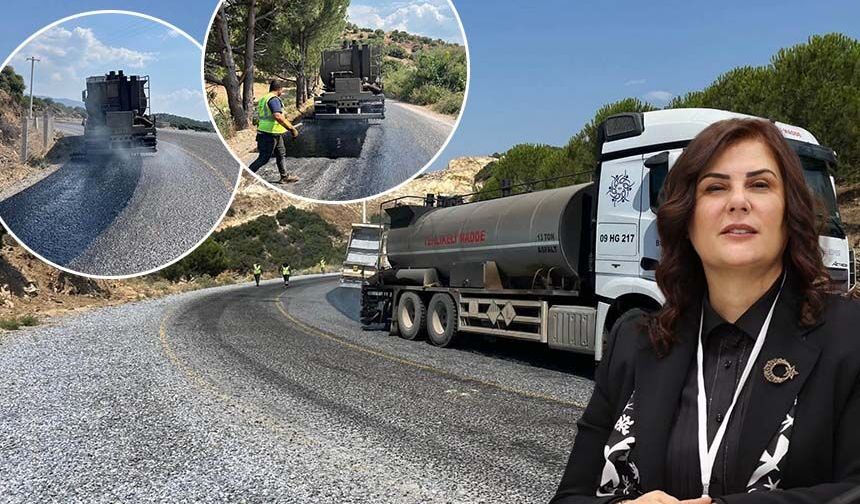 Çerçioğlu dağ tepe demiyor, yollar yenileniyor.. Muhtardan Başkan Çerçioğlu’na hizmet teşekkürü