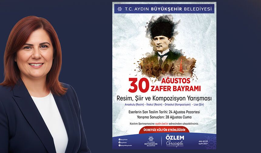 Başkan Çerçioğlu’ndan 30 Ağustos temalı ödüllü resim, şiir ve kompozisyon yarışması