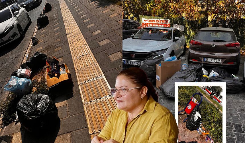 Didim’de kaldırımlar ve sokaklar çöple doldu, Hatice Gençay’a tepki