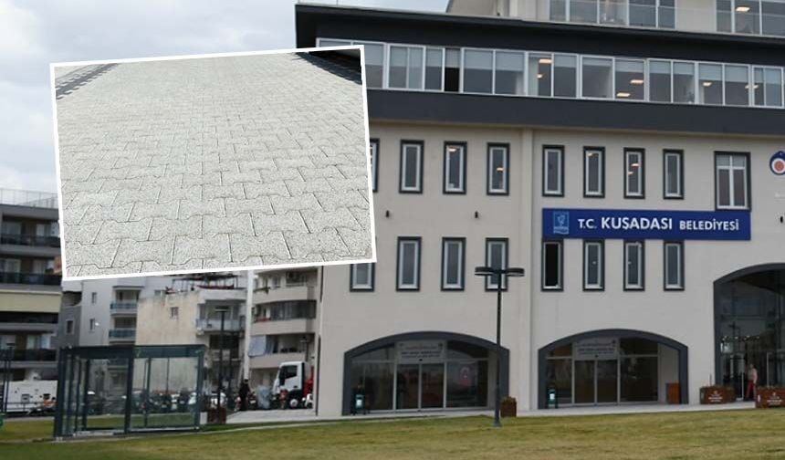 Kuşadası’nda vatandaş ilçe belediyesi hizmet etsin diye parke taşını kendi almaya başladı