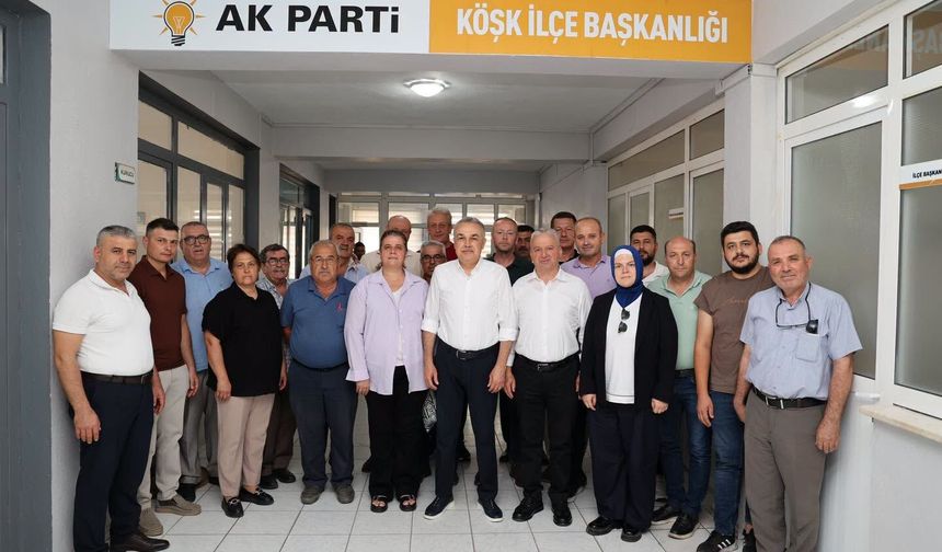 Milletvekili Mustafa Savaş’tan AK Parti Köşk İlçe Teşkilatına "hayırlı olsun" ziyareti