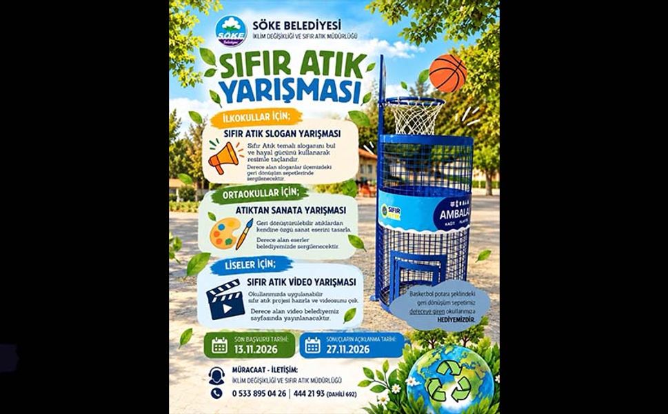 Söke Belediyesi’nden öğrencilere sıfır atık yarışması