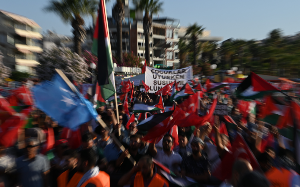 Kuşadası'nda 'Gazze'ye' Destek Yürüyüşü (4)