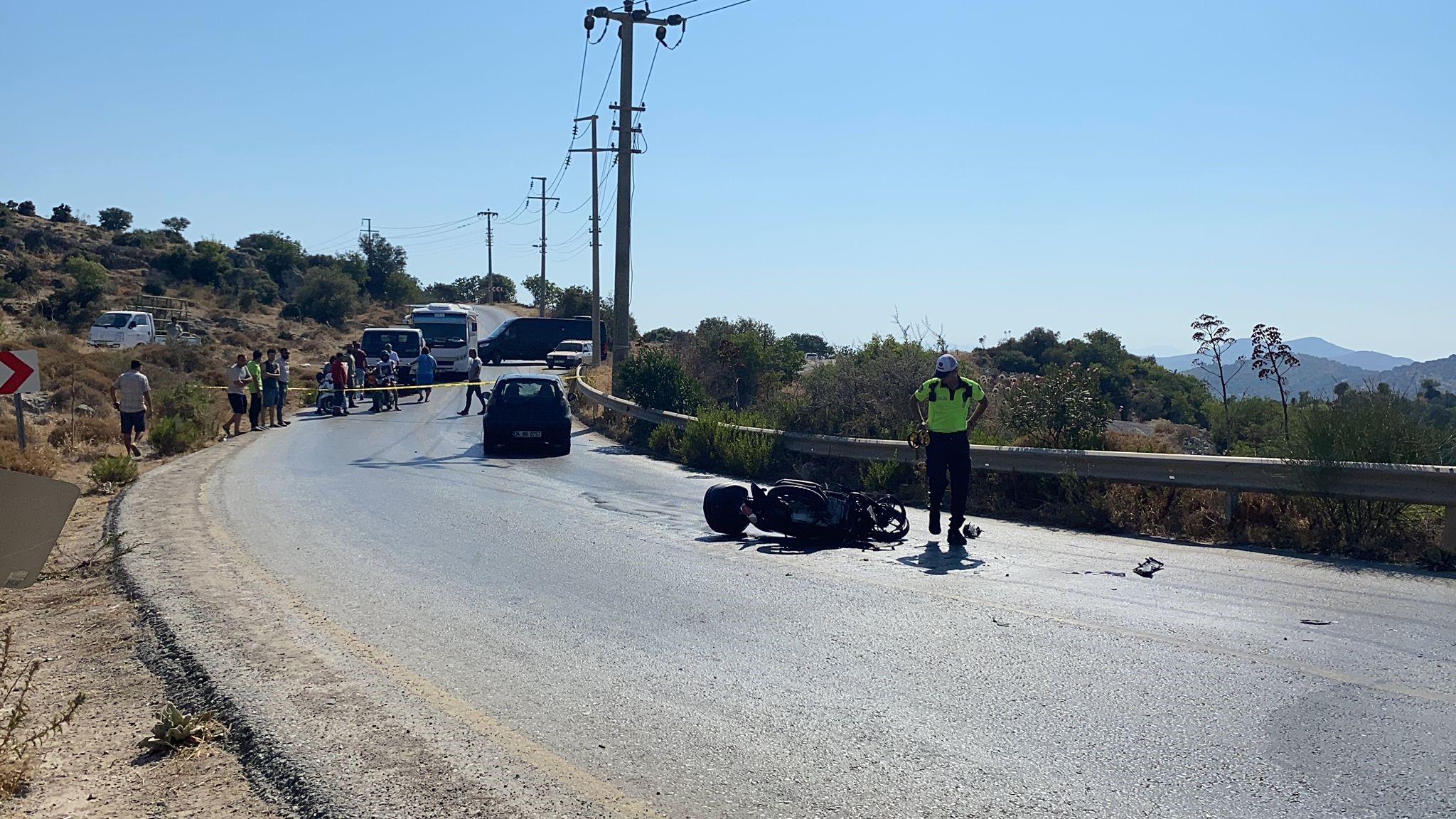 Otomobil Ile Motosiklet Çarpıştı 1 Ölü