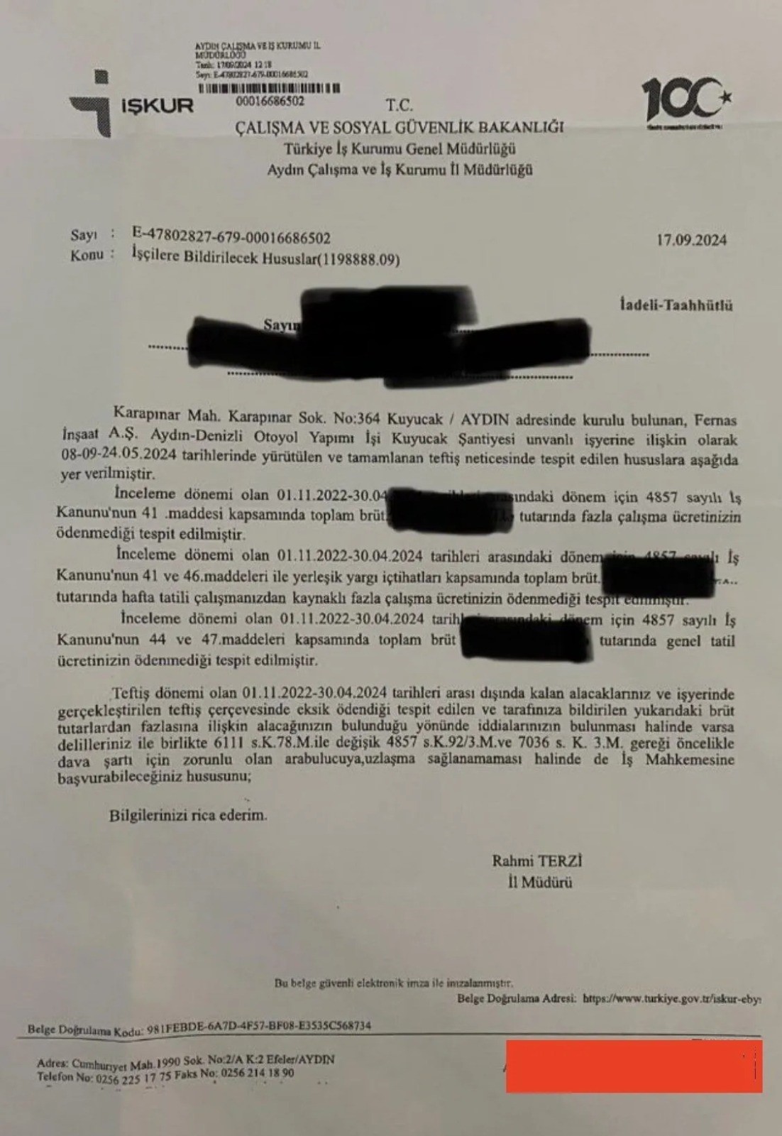 Aydın Denizli Otoyol Inşaatında Çalışan Işçilerin Hak Arayışı Devam Ediyor (4)