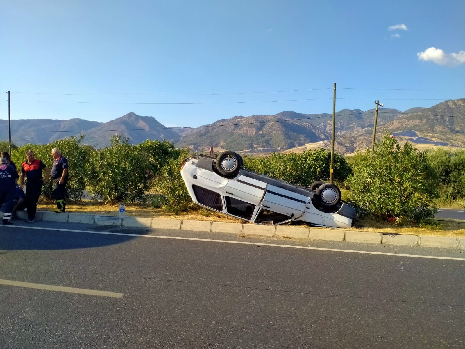   Aydın’da Buharkent’te Otomobil Takla Attı