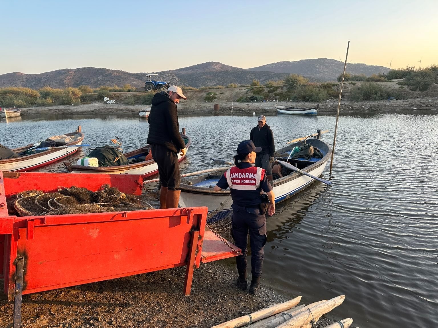 Aydın Jandarması Bafa Gölü’nde