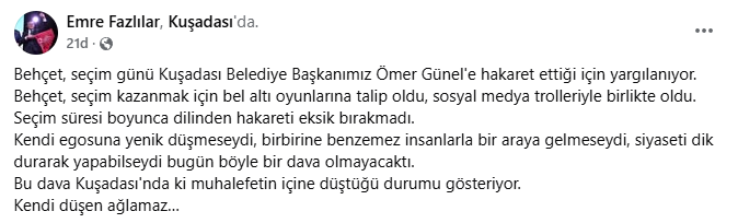 Chp’li Fazlılar’dan Sert Açıklama Kendi Düşen Ağlamaz-1