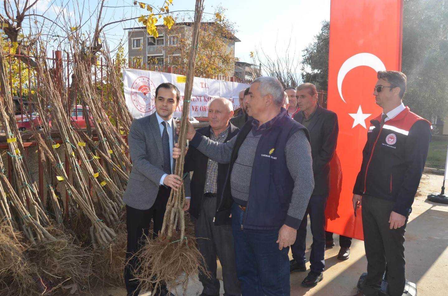 Aydın Buharkent’te 1300 Kestane Fidanı Dağıtıldı (6)