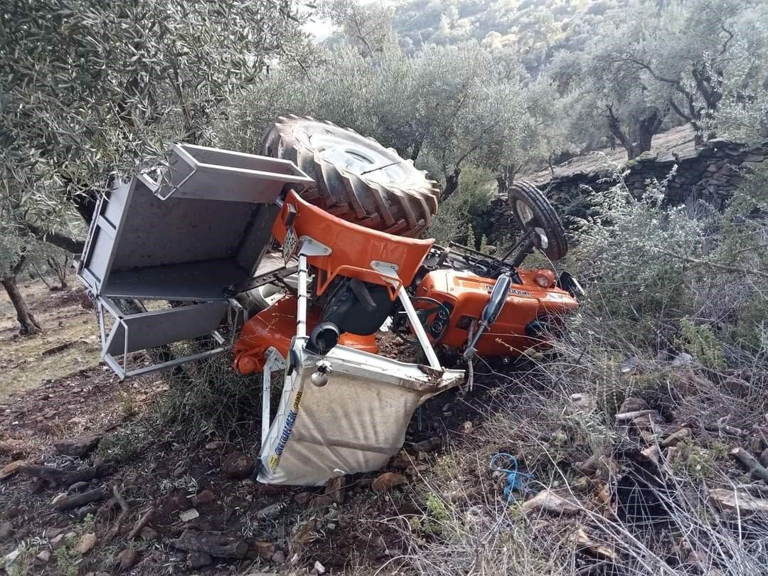 Aydın'da Traktör Devrildi 1 Ağır Yaralı