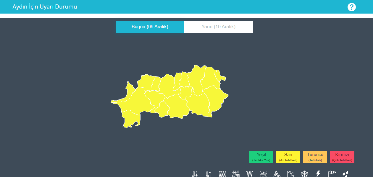 Meteorolojiden Aydın’a Sarı Kodlu Uyarı-1