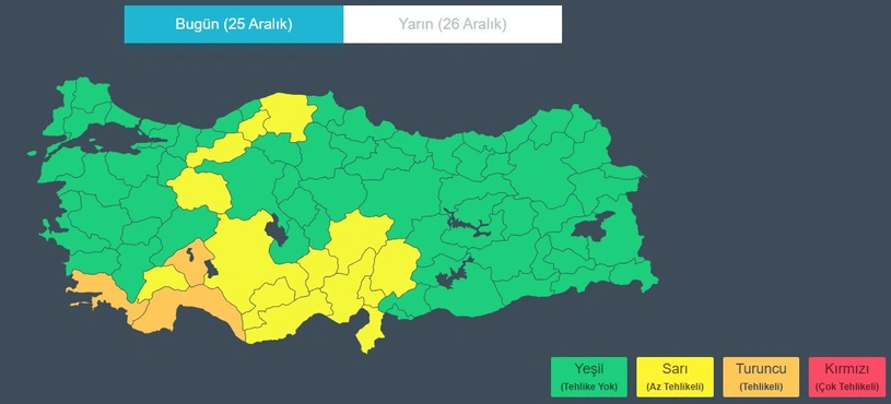 Meteoroloji'den Sarı Ve Turuncu Kodlu Uyarı-1