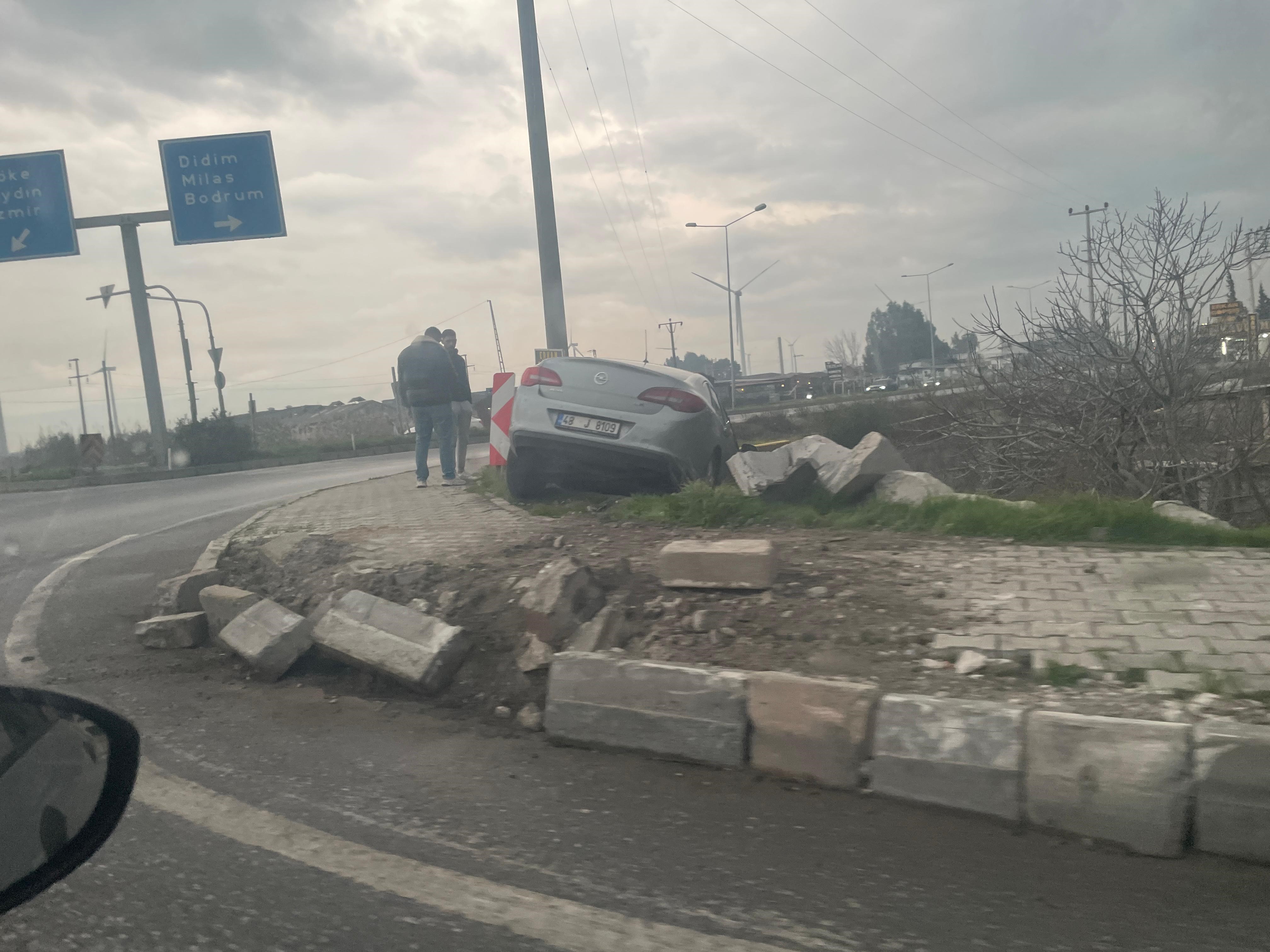 Aydın’da Otomobil Yoldan Çıktı (2)