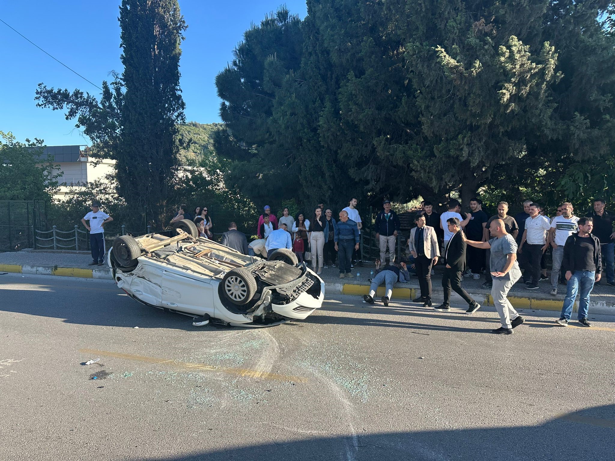 Aydın’da Otomobil Takla Attı