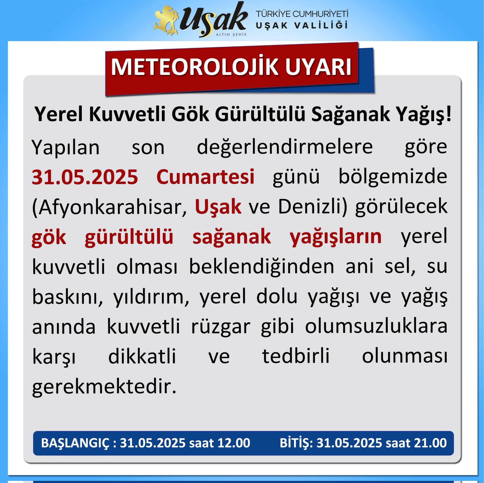 Denizli, Aydın, Uşak, Afyonkarahisar’a Çok Kuvvetli Uyarı (2)