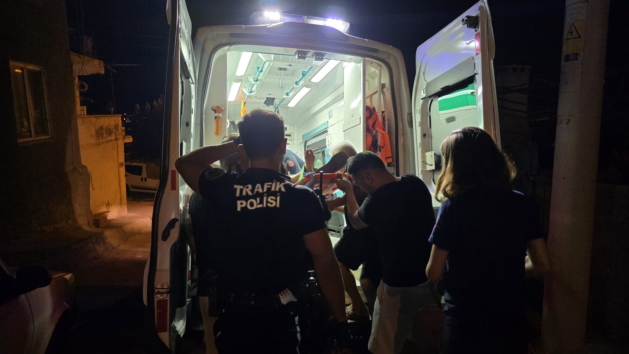 Ayağı Pedala Sıkışan Motosiklet Sürücüsü Zor Anlar Yaşadı (2)