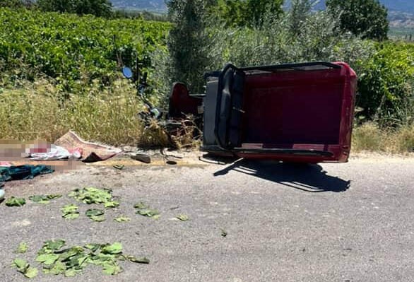 Bağdan Dönen Kadınlar Kaza Yaptı 1 Ölü, 1 Yaralı