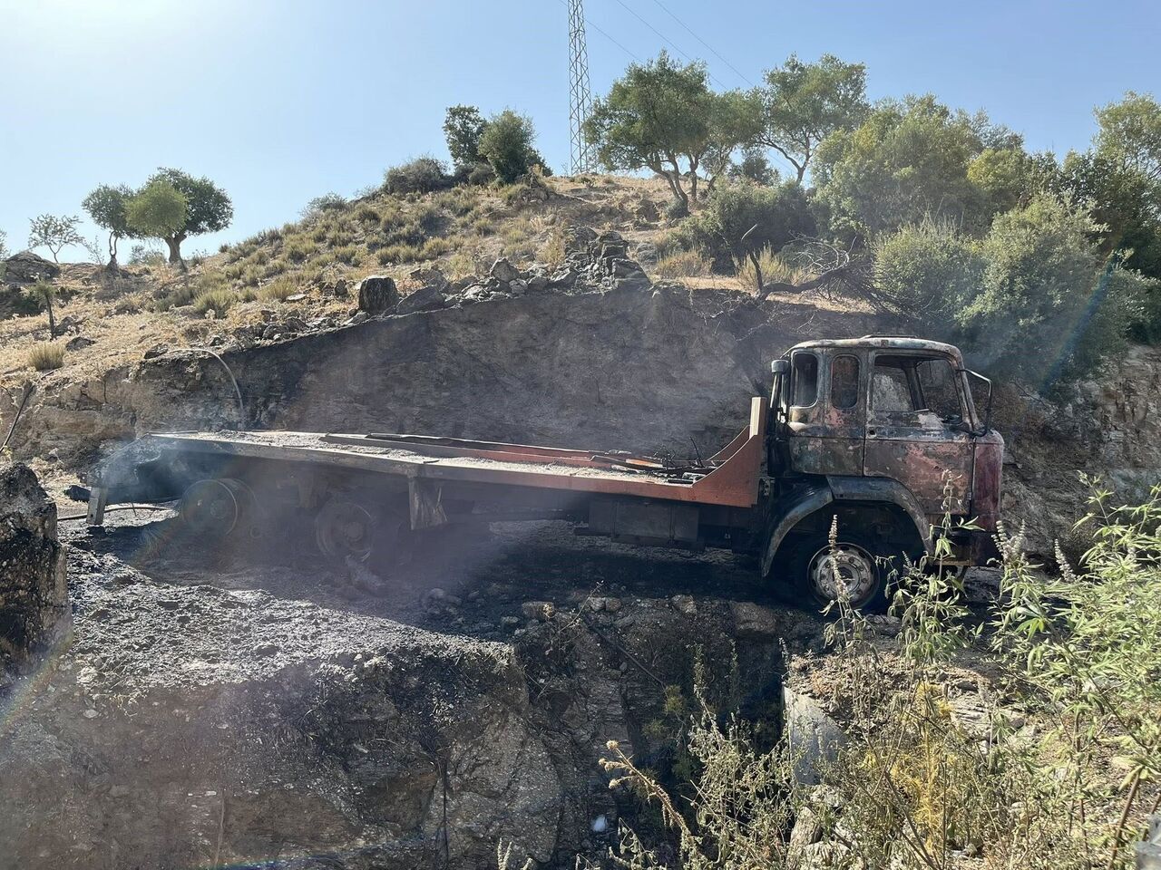 Aydın’da Kamyon Alev Alev Yandı (2)