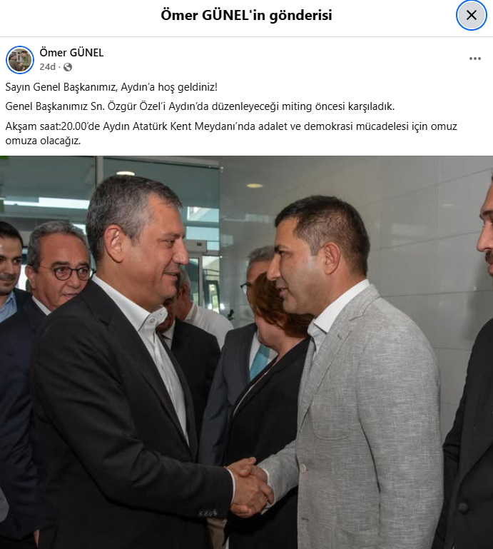 Özgür Özel Aydın’da! “Millet İradesine Sahip Çıkıyor” Mitingi Saat 20.00’De Başlıyor-1