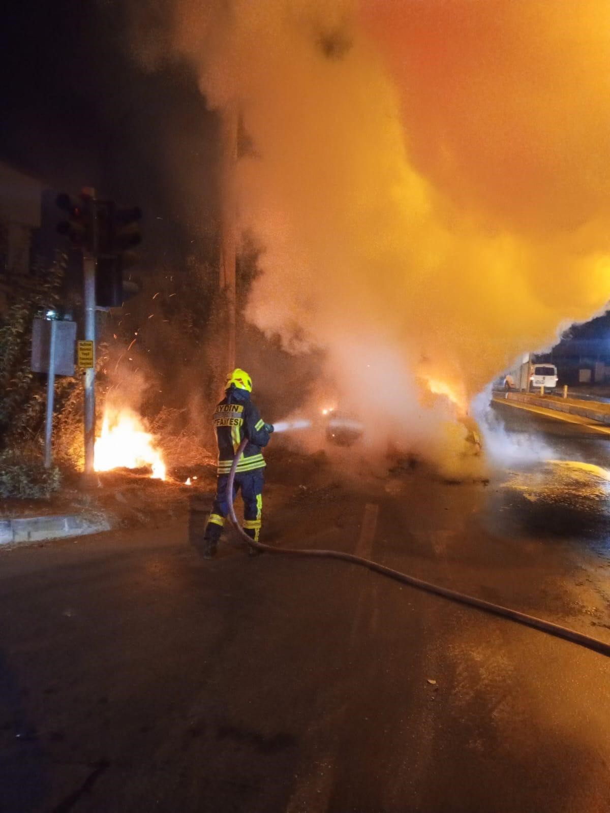 Aydın’da Otomobil Patladı