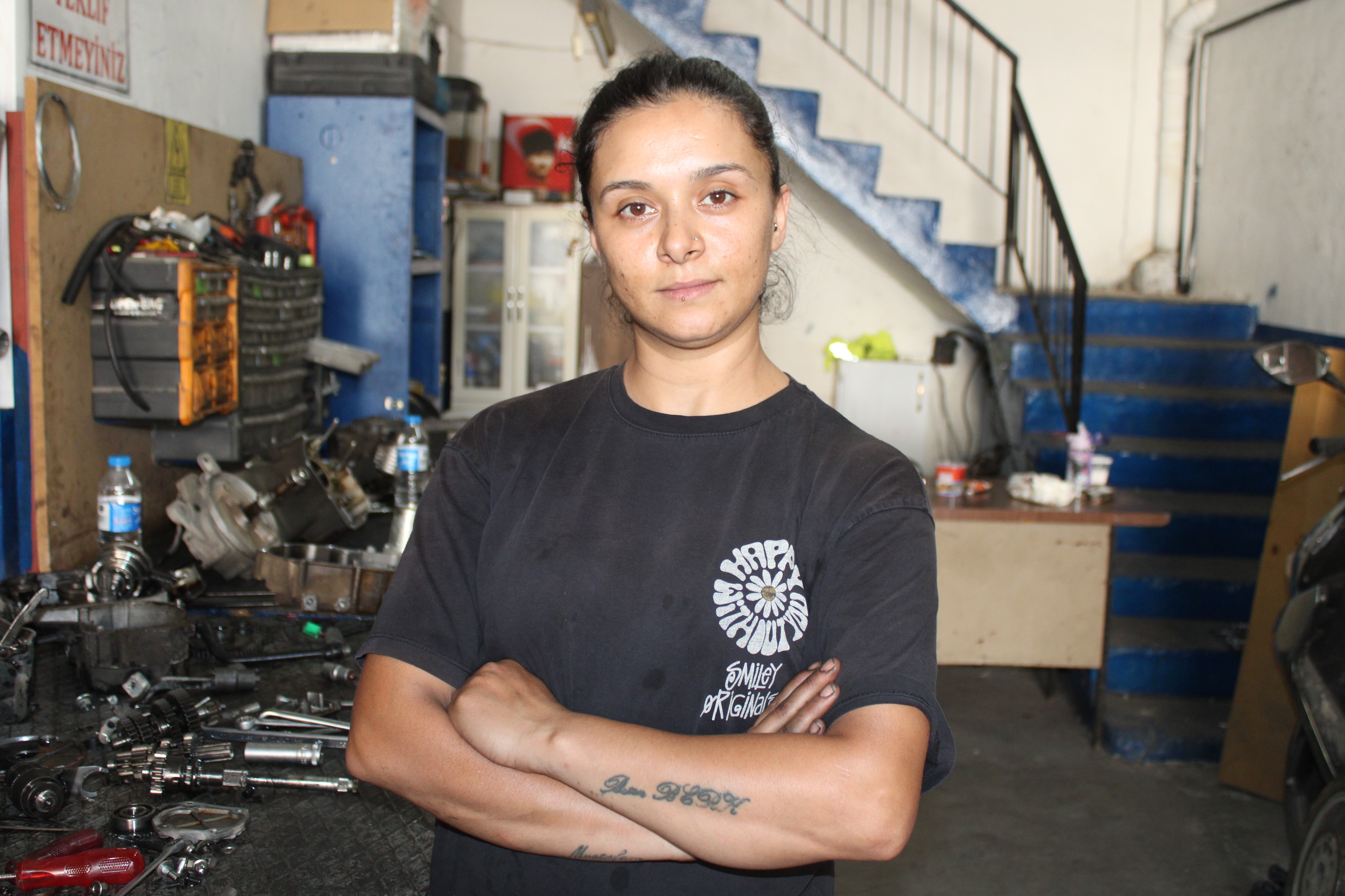 Aydın’da Sanayinin Kadın Motor Ustası.. Eşine Destek Için Başladı (7)