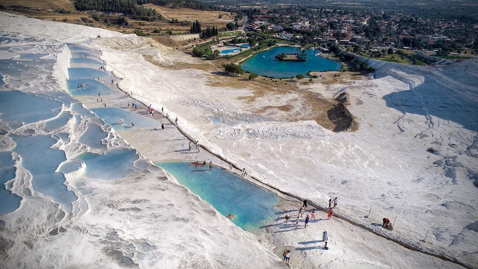 Beyaz Cennet Pamukkale Için Karanlık Tablo