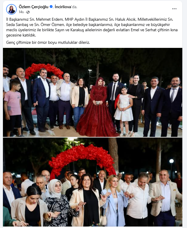 Resmi Törenlere Katılmayan Özlem Çerçioğlu Kına Gecesinde Halay Çekti-1