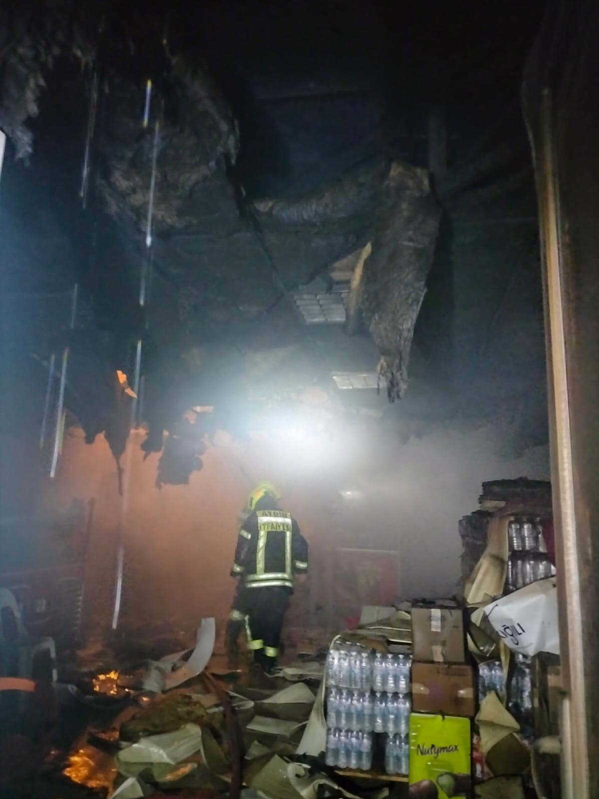 Aydın’da Panik Anları, Okul Kantinini Alevler Sardı (6)